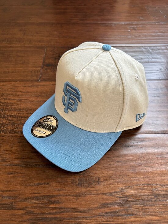 New Era Other - New Era 9Forty adjustable A frame SF San Francisco Giants hat cap blue cream NEW